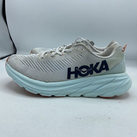 Hoka One One Shoes - Hoka One One Womens Rincon 3 White Blue Glass Running Shoes Size 9.5b (5080268)